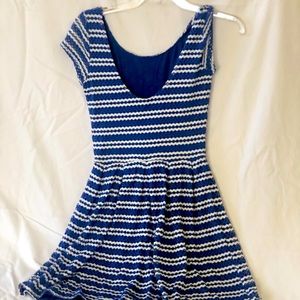 XS Eight Sixty Dress in Royal Bl/white stripe NWT